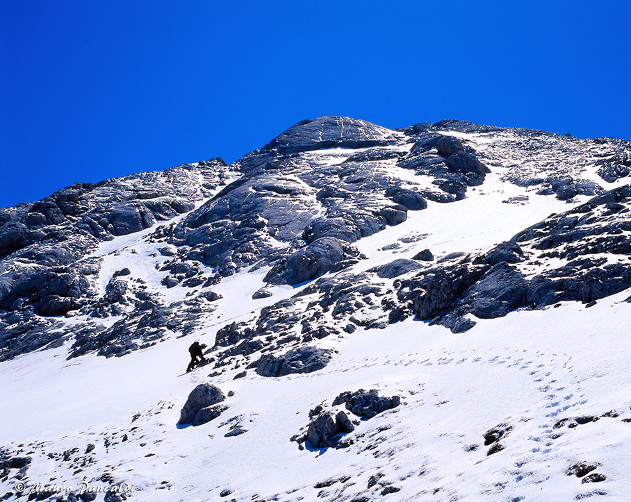 Nella comba a nord della cima del Corno Piccolo © Pancaldi Mauro 2007 cartolina