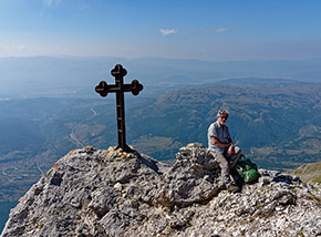 In vetta a Cima Giovanni Paolo II.