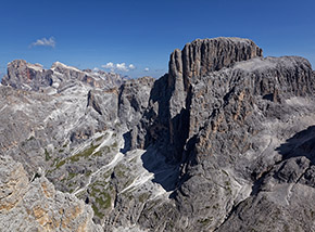 Lo spettacolare panorama verso Nord dalla Cima di Val di Roda.