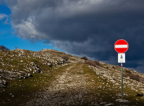 “Senso vietato“ (Monte Cerella).