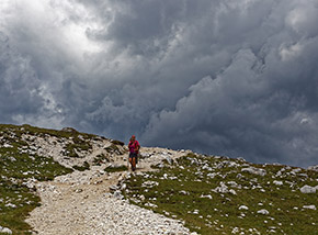 Sulla pista per Monte Pez.