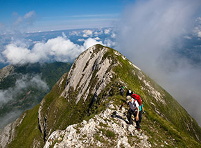 La panoramica e spettacolare Cresta Nord del Pisanino.
