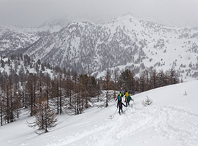 Scendendo dal Lago Saurel verso la Capanna Mautino.