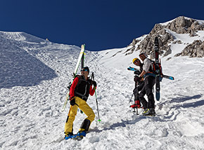Verso l’uscita del Canale Centrale al Terminillo.