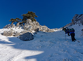 Nel Canale Nascosto al Monte Pollino.