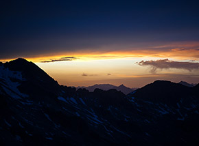 Tramonto sull’Adamello.