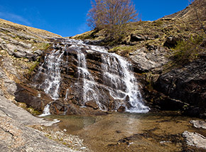 La cascata di quota 1700m. del Fosso dell’Acero.