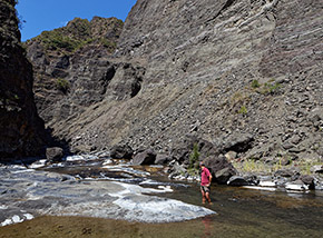 La Rivière des Galets all’uscita di bellissime gole.