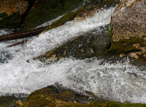 Capitombola l’acqua, tra schiuma e schizzi, giù per la valle (Torrente Gravio).