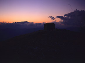Imbrunire all’Eremo di San Pietro al Morrone.