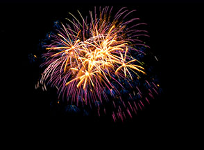 Fuochi d&rsquo;artificio alla manifestazione &ldquo;Caput Mundi&rdquo; di Valmontone.