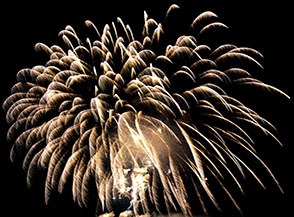 Fuochi d&rsquo;artificio alla manifestazione &ldquo;Caput Mundi&rdquo; di Valmontone.