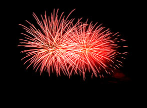Fuochi d&rsquo;artificio alla manifestazione &ldquo;Caput Mundi&rdquo; di Valmontone.