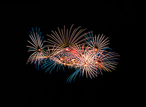 Fuochi d&rsquo;artificio alla manifestazione &ldquo;Caput Mundi&rdquo; di Valmontone.