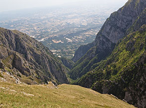Vista verso valle dal Sentiero dei Pastori Nord.
