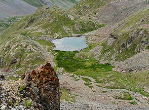 Il Lac de l’Echo, piccolo specchio d’acqua defilato del Vallon d’Arbolle.