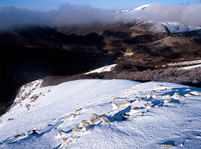 Il crinale di salita lungo il Versante Ovest del Tilia.