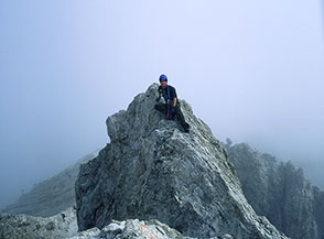 Sulla cima del Cristallino d&rsquo;Ampezzo.