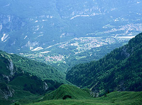 Longarone vista da Cima dell&rsquo;Albero.