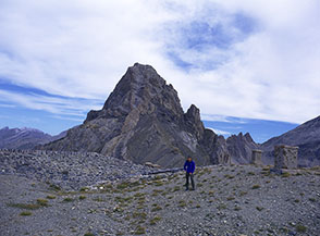Sulla terrazza della Batteria di Virayesse, alle spalle la Meyna.