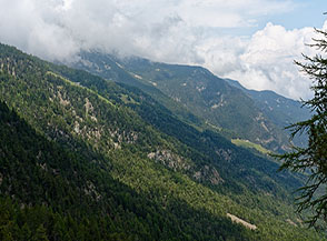 Vista sul Vallon de Chalamy.
