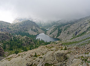 Vista sul Lac Cornu in Haute Valey de Chalany.