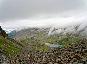 Vista sulla Valey de M&egrave;zove con il Lac M&egrave;zove o Margheron.