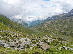 Affaccio sulla Valey d&rsquo;Ayasse scendendo da Col Fussy.
