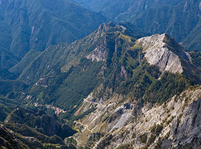 Vista a valle su Resceto.