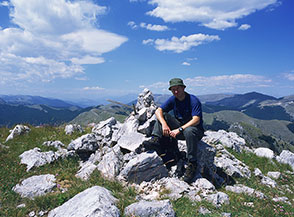 Sulla vetta di Monte la Rocca.