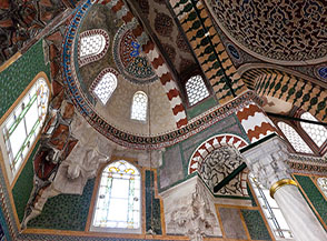 Particolare all&rsquo;interno della tomba del sultano a Santa Sofia.