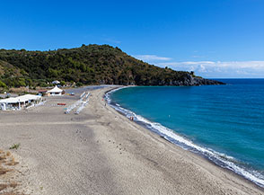 La grande Spiaggia Lentiscelle a Marina di Camerota.