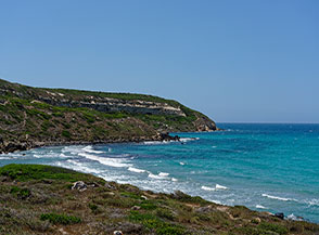 Capo San Marco all&rsquo;estremit&agrave; meridionale della Penisola del Sinis.