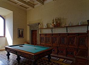 Sala del biliardo (Castello di Torre Alfina).