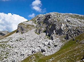 Suggestivo scorcio dolomitico ai piedi del Monte Cavallo.