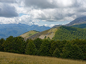 Il Colle e la Cresta della Monna (al sole) ripresi dal Colle le Crocelle.