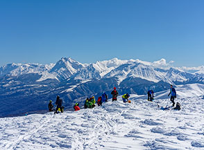 &ldquo;Dammi ancora un minuto&ldquo; (ci si prepara per la discesa dalla Cima della Laghetta Sud).