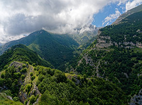 Vista sulla Val Serviera da Cima della Stretta.