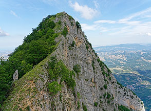 Cima della Stretta e la sua Parete Sud-Ovest.
