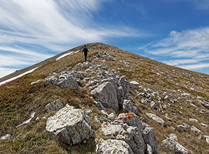 Sul filo della Cresta Nord-Est del Monte Rognone.