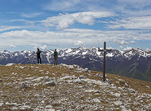 Sulla cima di Monte Rognone.