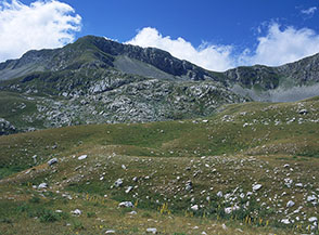 Il circo alpino ad Est del Pizzo di Camarda.