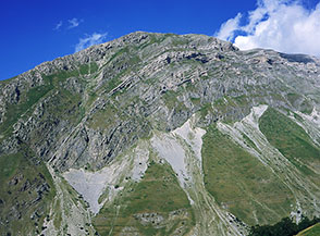 La Parete Sud del Monte Corvo.