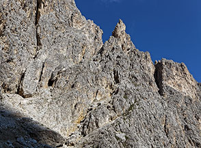 Il canale all&rsquo;attacco della Via Ferrata Oscar Schuster.