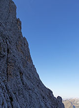 Il lungo Velo della Madonna (Cresta Ovest di Cima della Madonna).