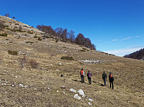 Sui prati ai piedi della Cresta Sud-Est di Cima di Vallevona.