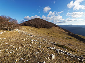 Affaccio sui bellissimi pascoli di Prato Vito sulla cresta di Cima di Vallevona.
