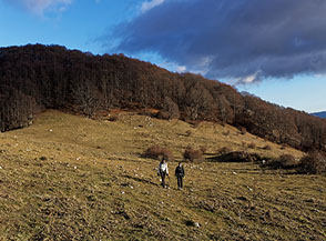 Sulla via del ritorno a Prato dei Frati (Cima di Vallevona).
