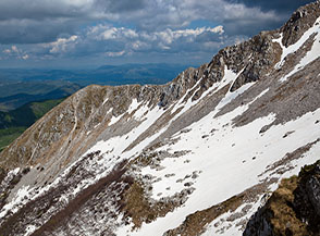 Scorcio sui fianchi della Cresta Nord-Est de la Metuccia.