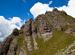 Tratto centrale della Via Ferrata delle Trincee alla Mesola.